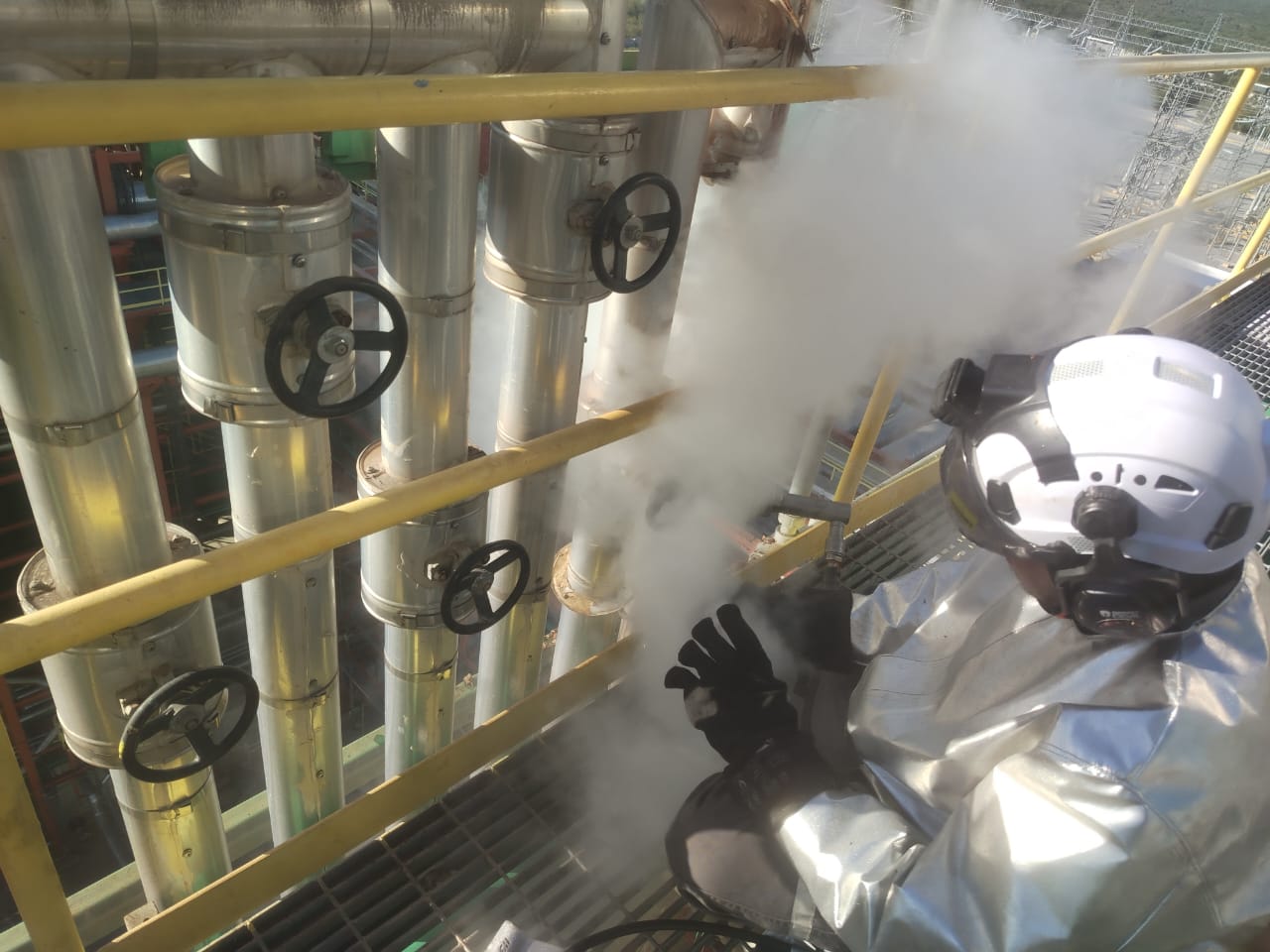 Sellado de fuga en línea de vapor